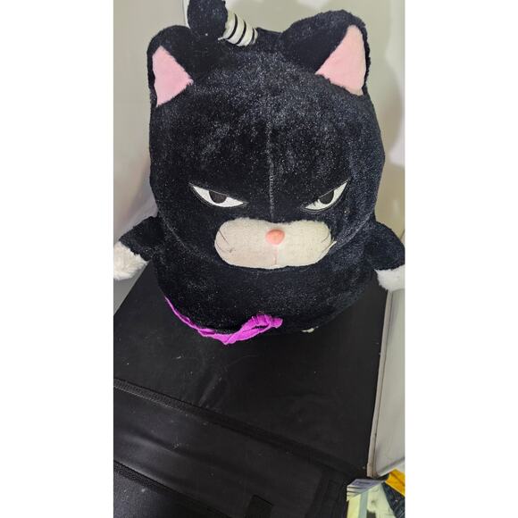 Samurai Cat Kawaii Hige Manjyu Maneki Cat Soft Stuffed Plush Toy H10.62" E1 - Picture 5 of 5